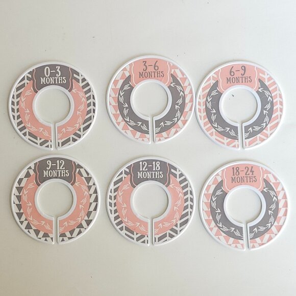 Modish Labels Baby Nursery Closet Dividers Closet Organizers Nursery Decor PINK - Picture 2 of 2